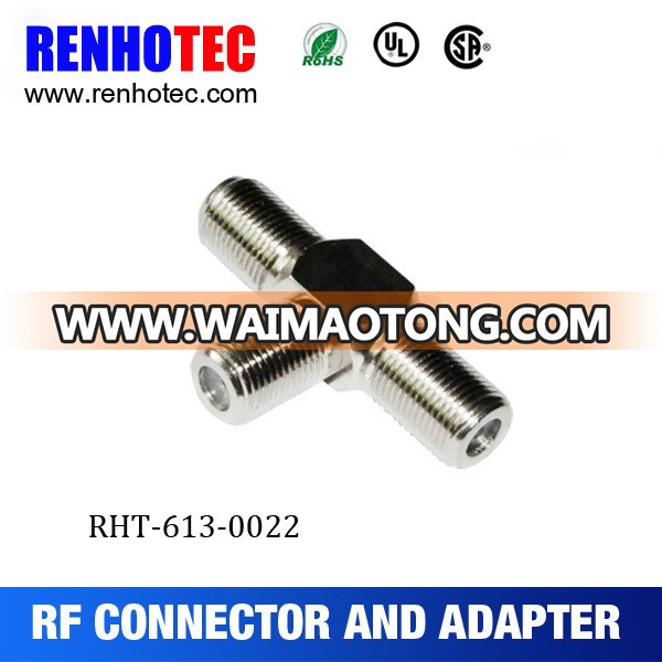 Three F Female Connector Adapter