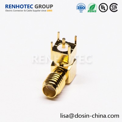 Female RF Coaxial Ssma Connector for PCB Mount